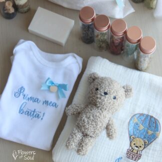 Pachet pentru prima băiță, băița de mir și pânză din muselină