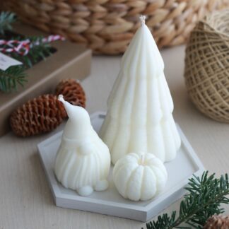 Lumânări din ceară de soia turnate manual și suport - Christmas Gift Box