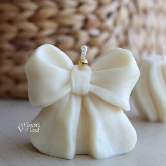 Lumânare din ceară de soia - Fundiță, 190gr