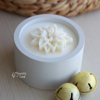 Lumânare din ceară de soia turnată manual – Crăciuniță