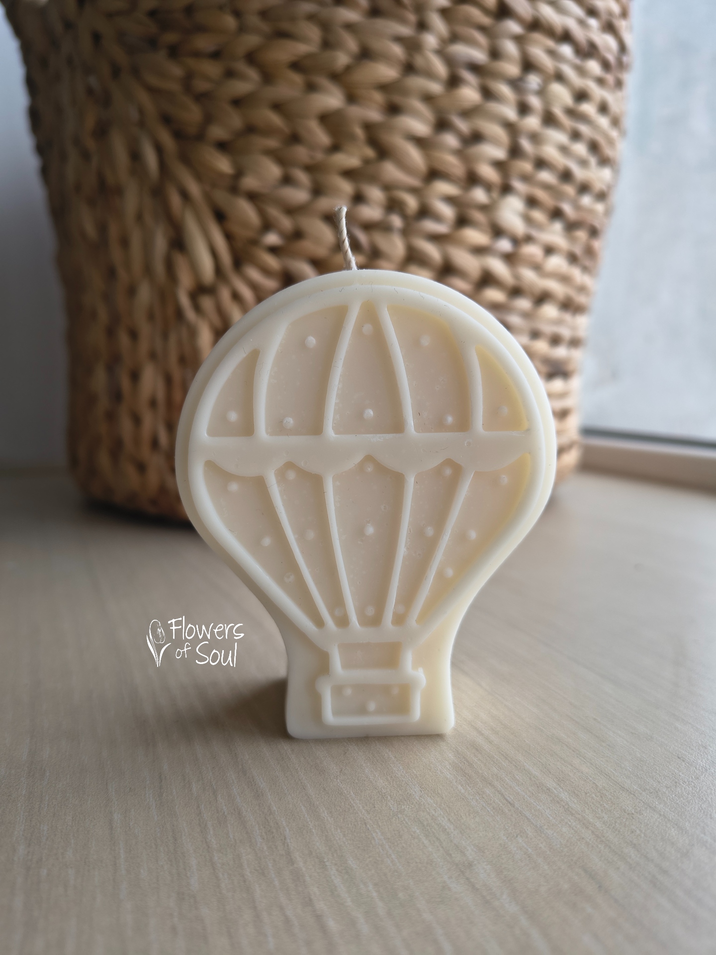 Lumânare din ceară de soia turnată manual – Balon cu aer cald, 120gr