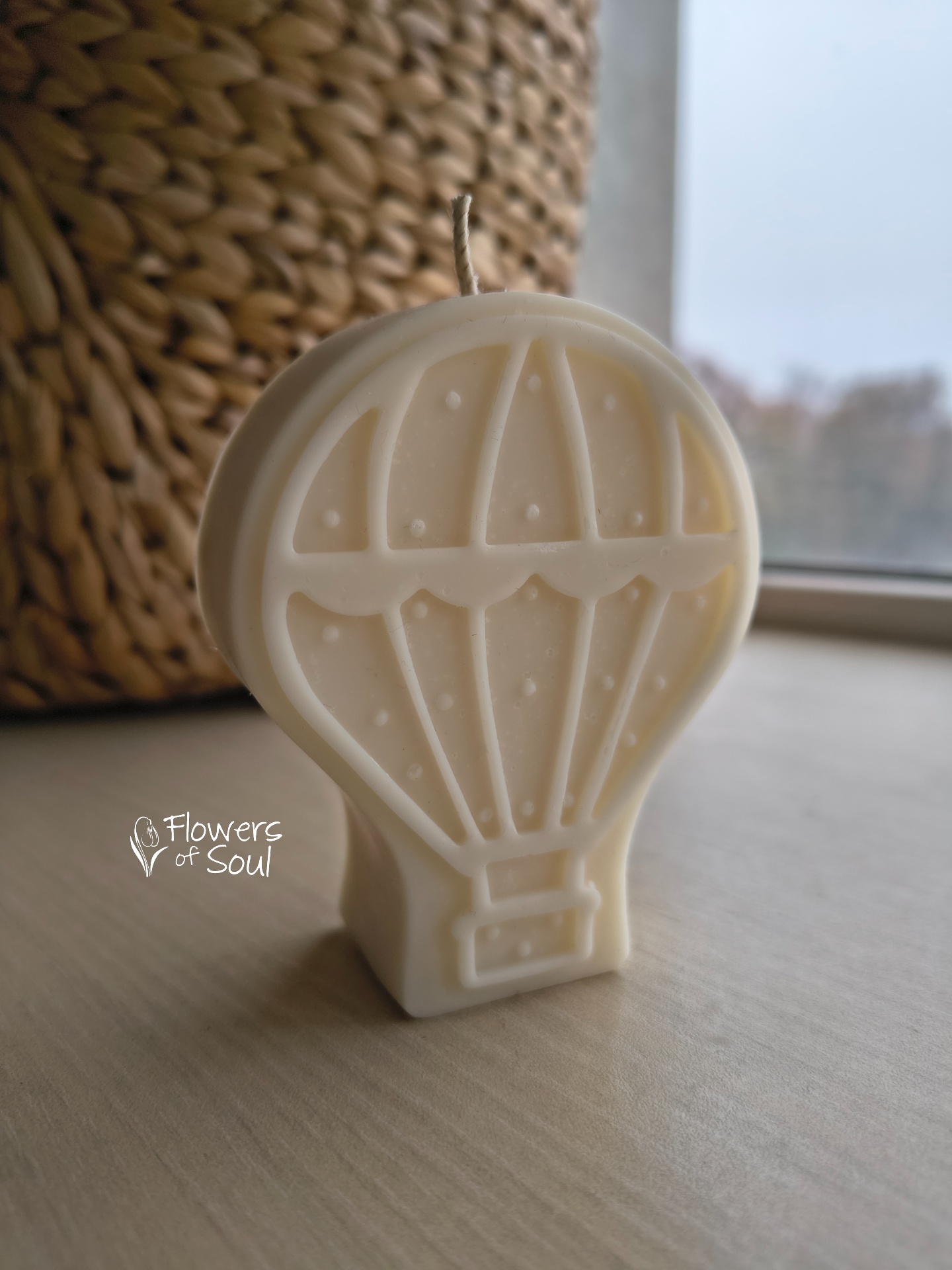Lumânare din ceară de soia turnată manual – Balon cu aer cald, 120gr - imagine 2