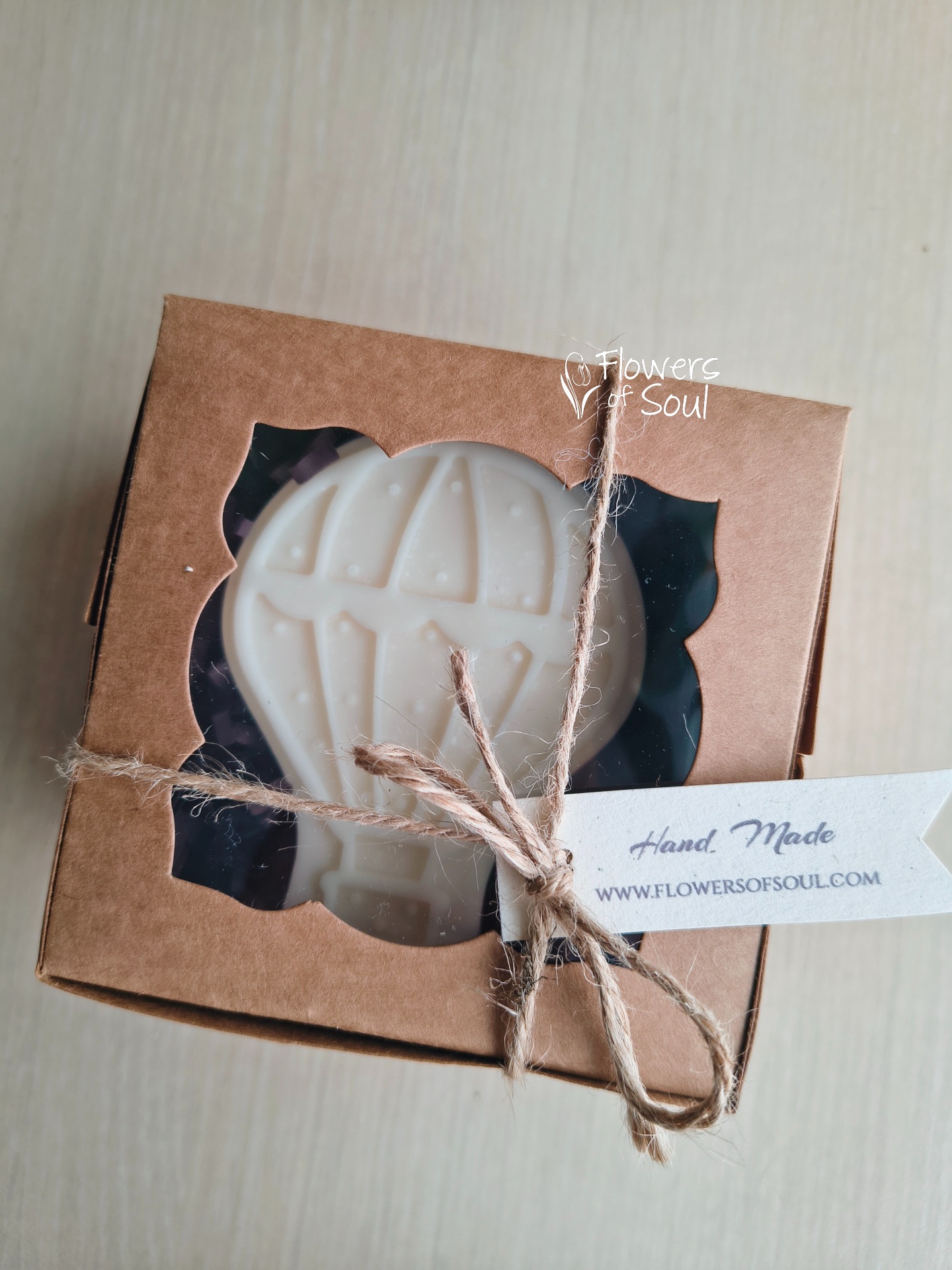 Lumânare din ceară de soia turnată manual – Balon cu aer cald, 120gr - imagine 3