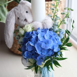 Lumânare de botez cu iepuraș