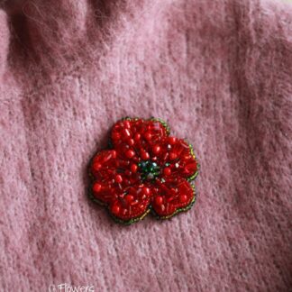 Broșă realizată manual - Anemonă