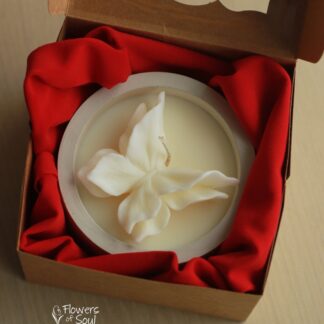 Lumânare din ceară de soia turnată manual – Fluturi