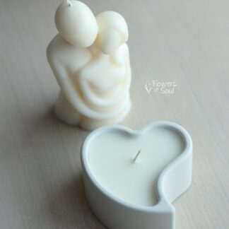 Set lumânări din ceară de soia turnate manual - Îndrăgostiți