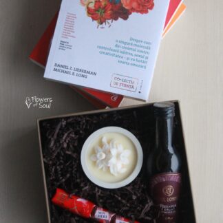 Vin roșu, lumânare, carte și bomboane de ciocolată - Pentru El